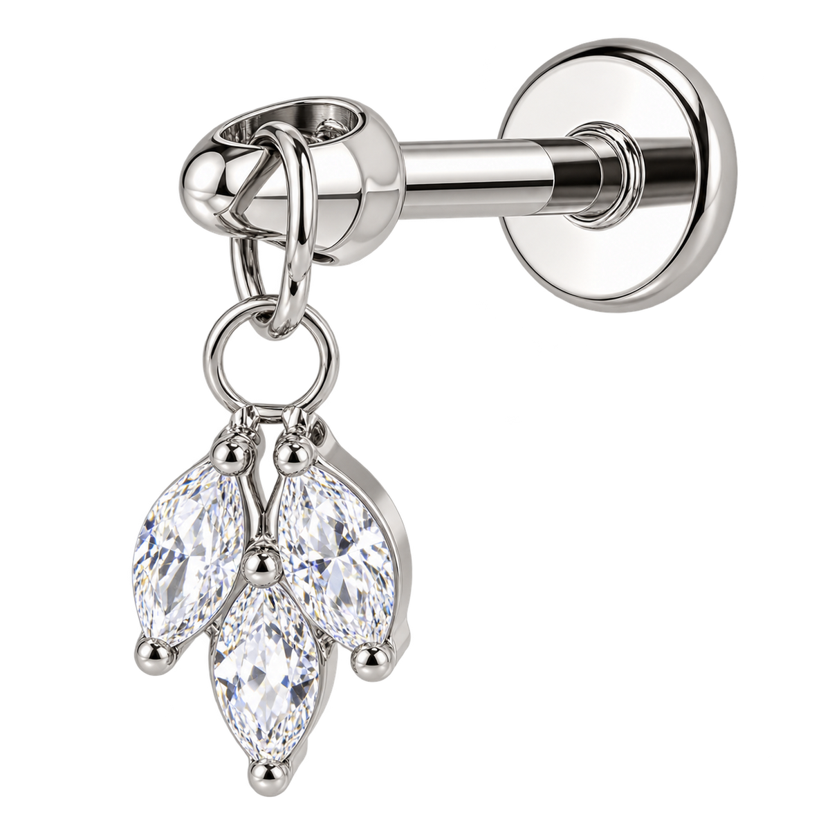 Piercing Titanium Labret Adidas Fan Pendente | Linha Premium