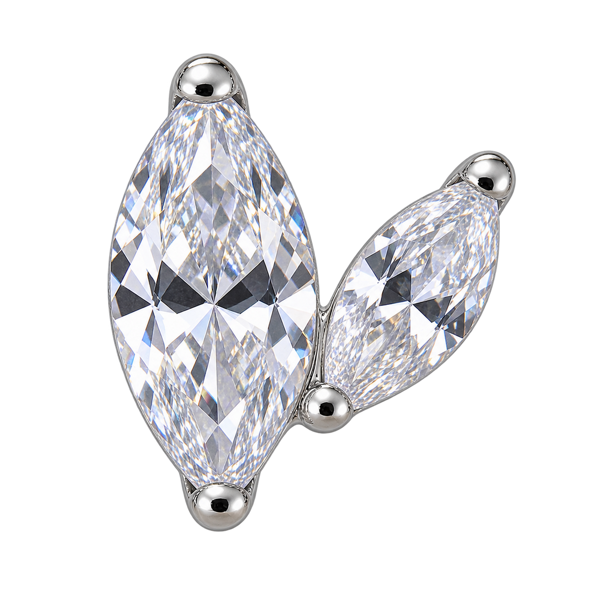 Piercing Titanium Labret ASAS 2CZ | Linha Premium