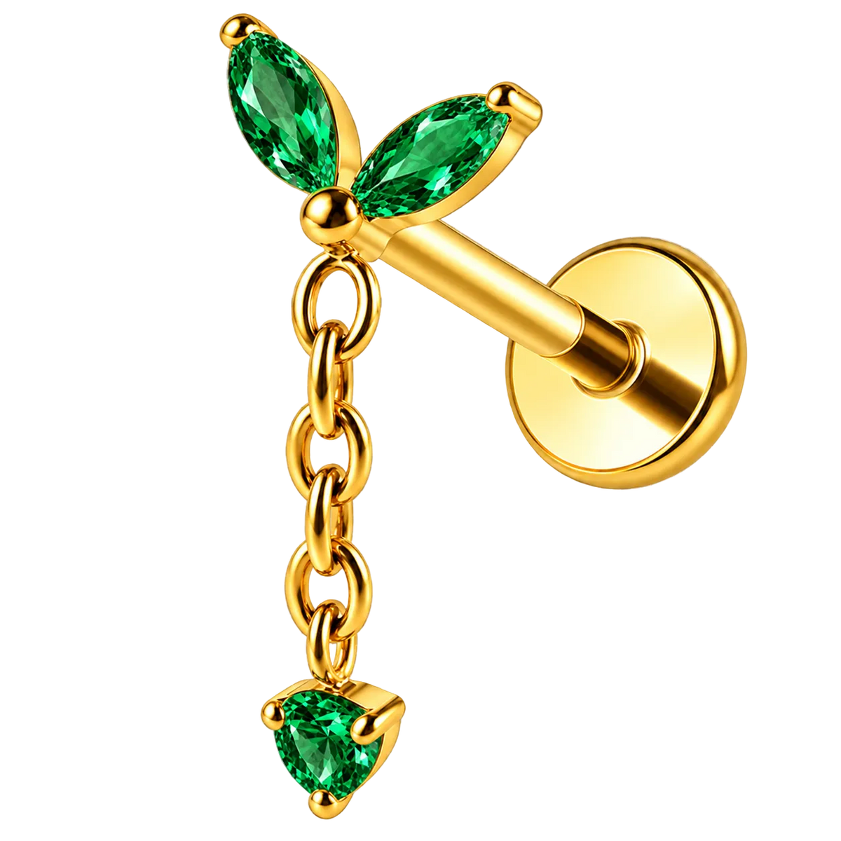 Piercing Titanium Labret Asas Pendente | Linha Premium