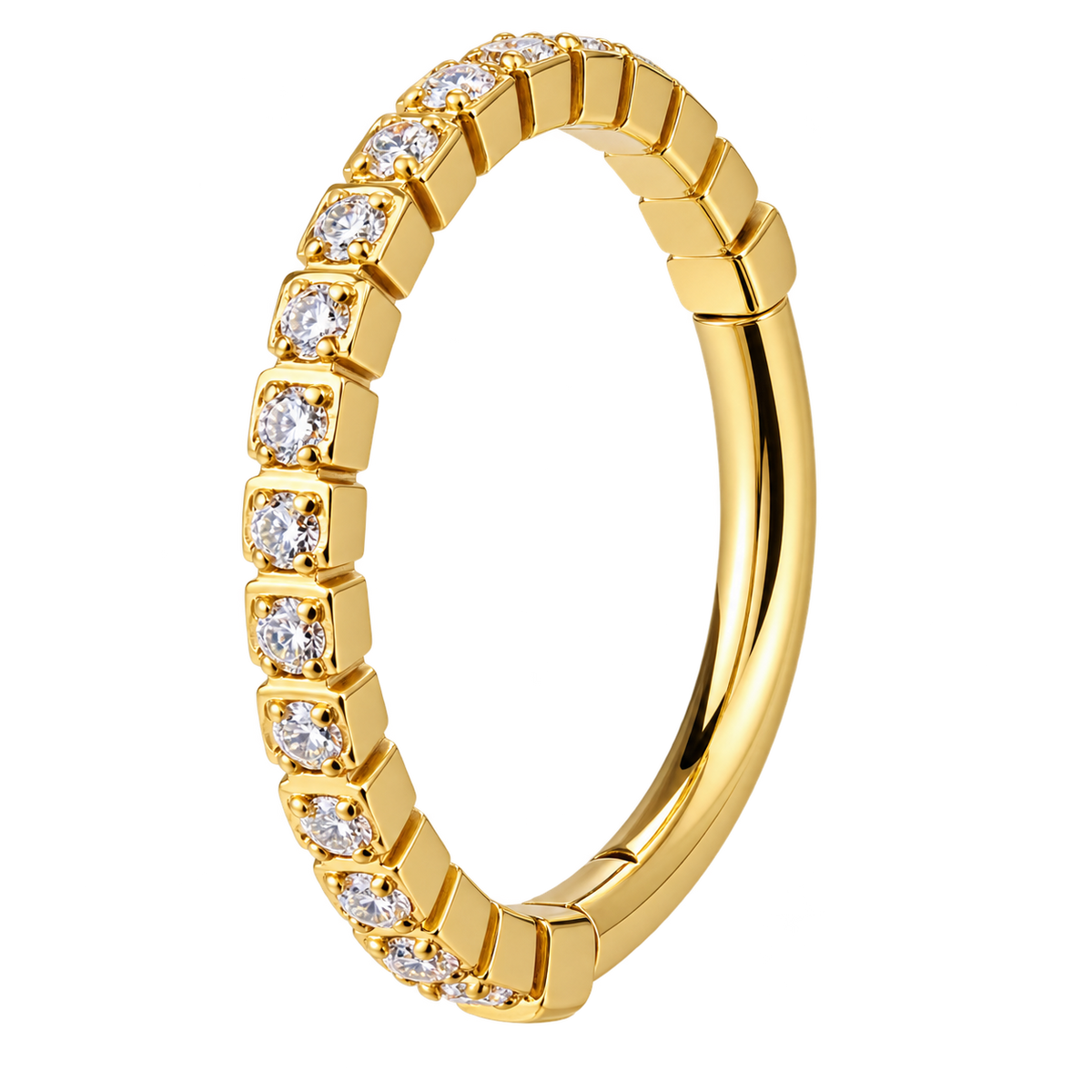 Piercing Titanium Argola Asscher | Linha Premium
