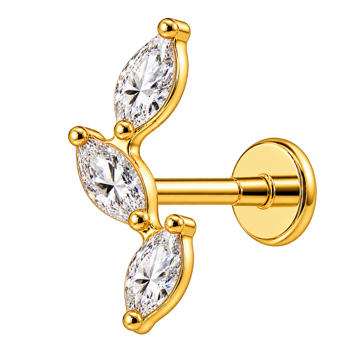Piercing Titanium Labret Autumn 3 Cz | Linha Premium