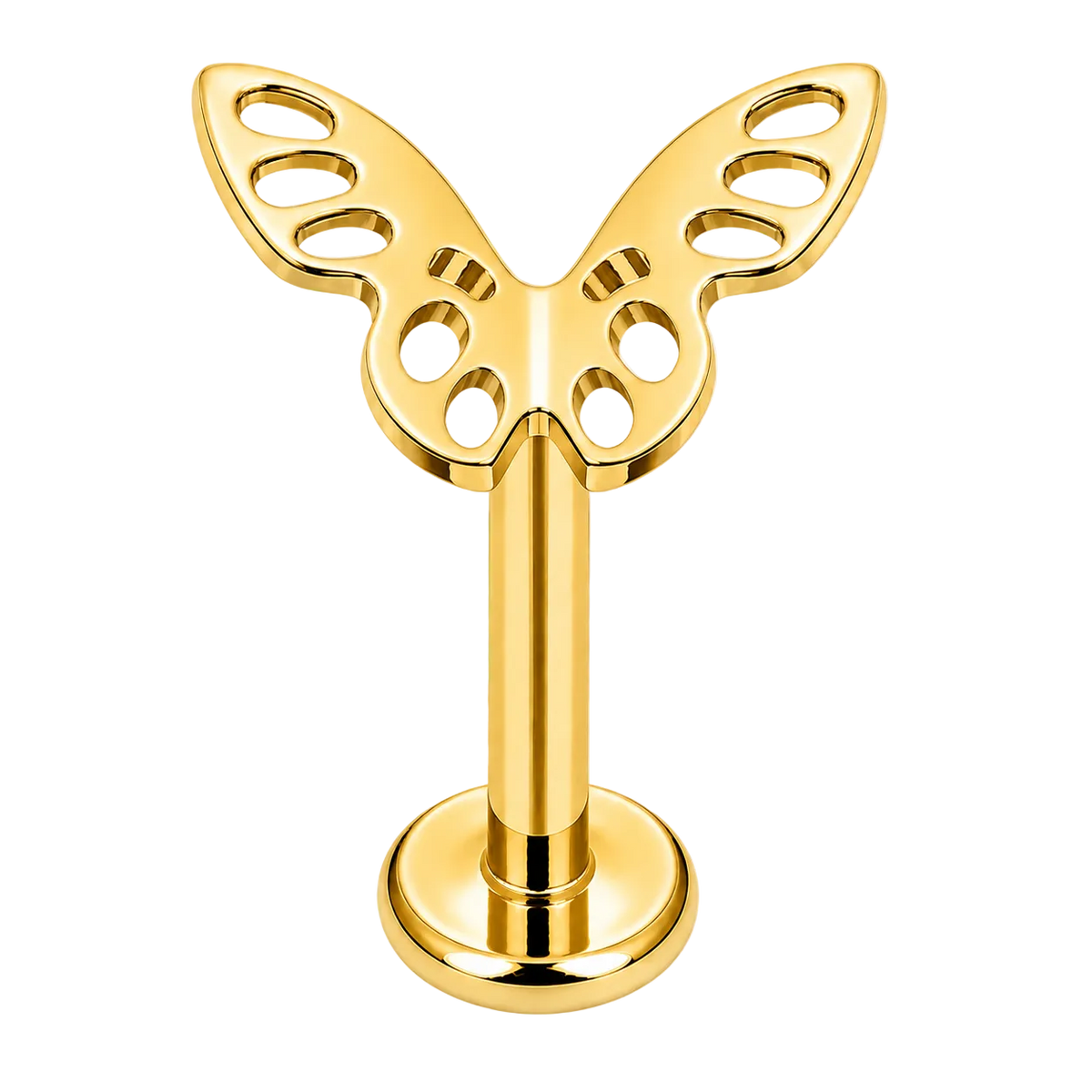 Piercing Titanium Labret Borboleta aberta | Linha Premium