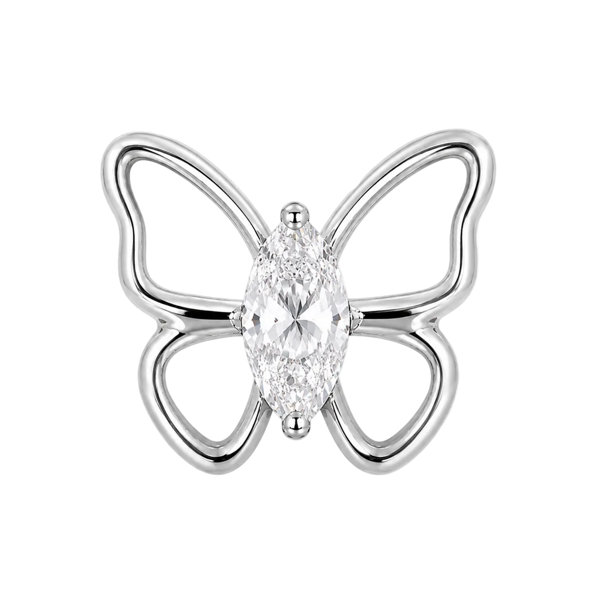 Piercing Titanium Labret Borboleta Linha Fina | Linha Essencial
