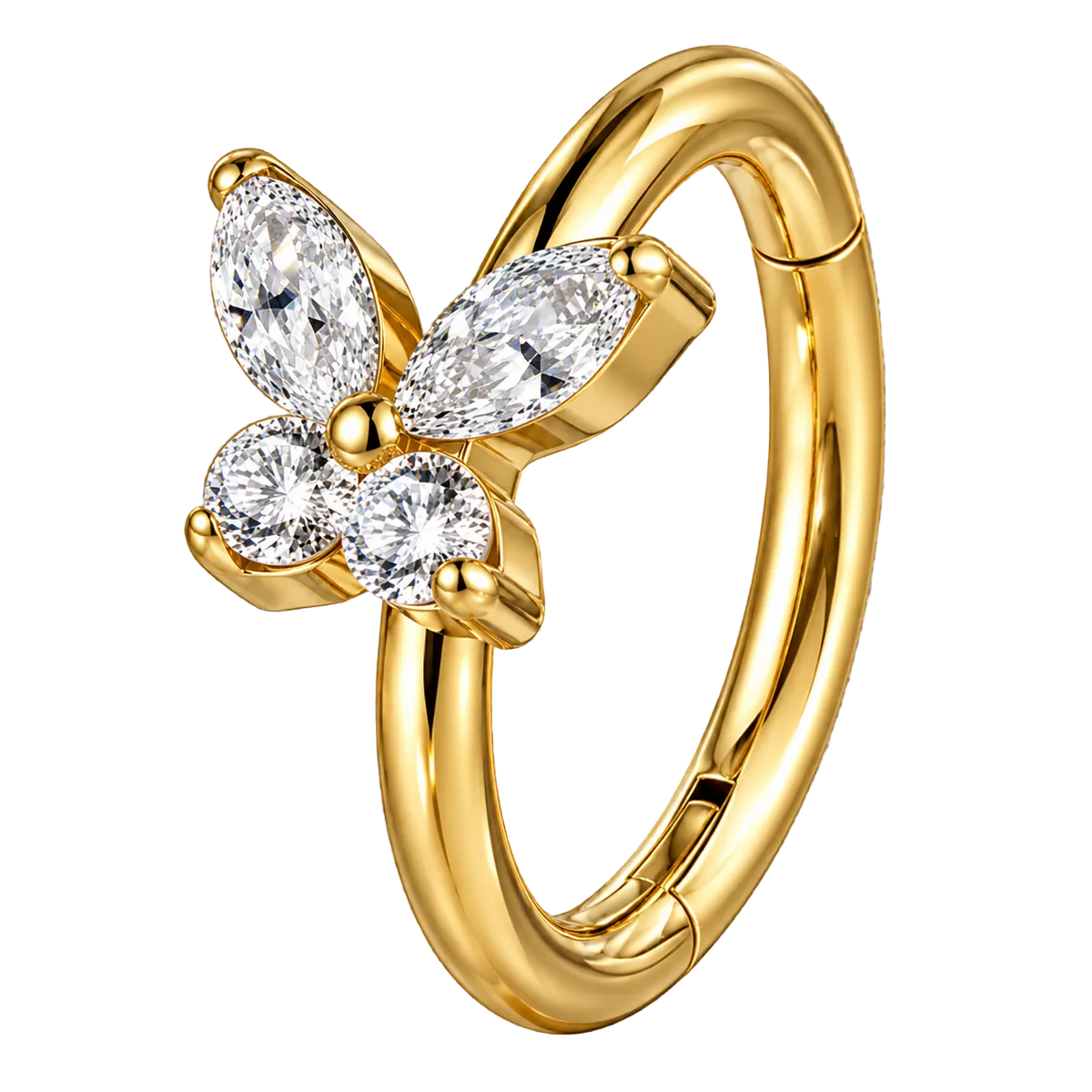 Piercing Titanium Argola Simples Borboleta | Linha Premium