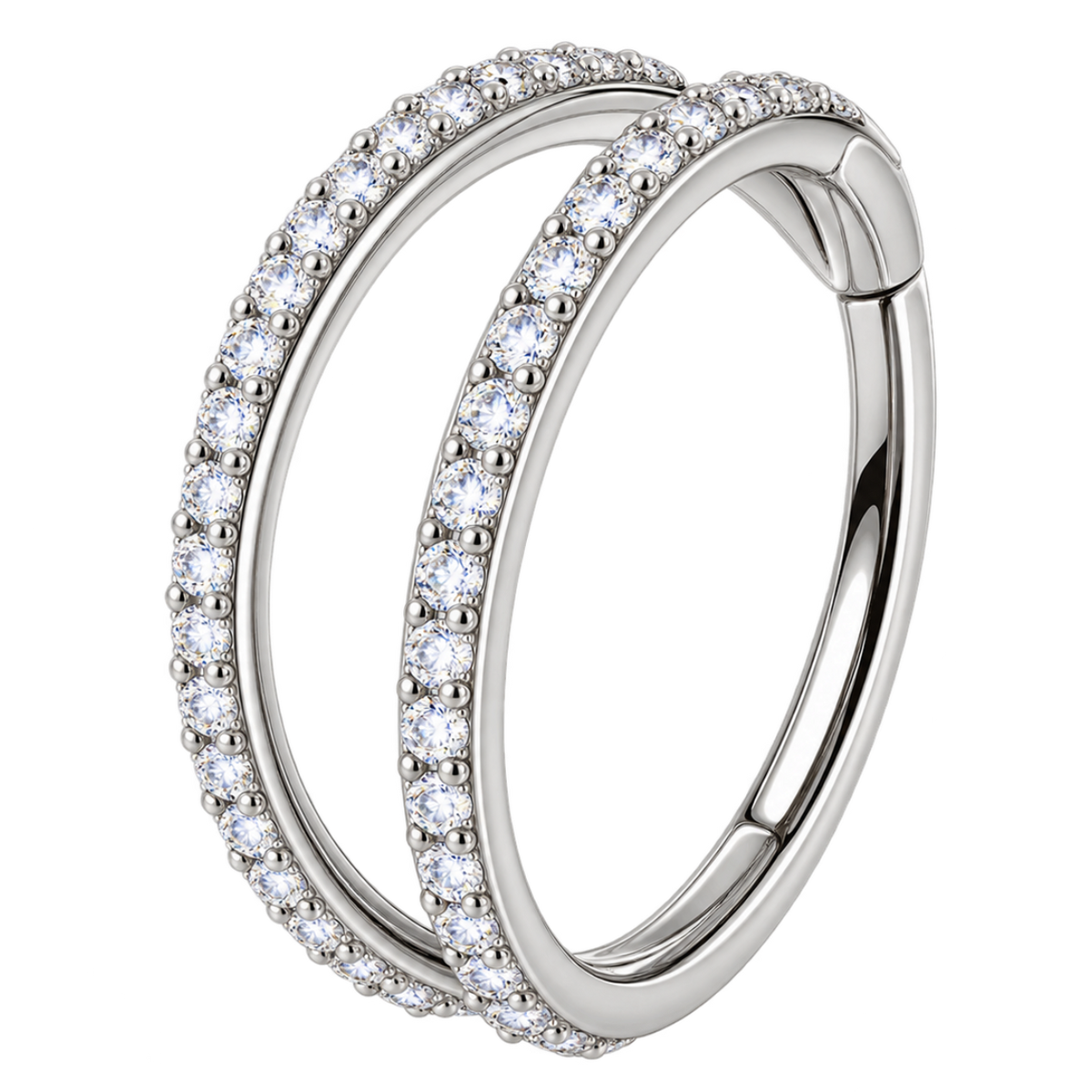 Piercing Titanium Argola Braga Dupla (2 Lados) | Linha Premium