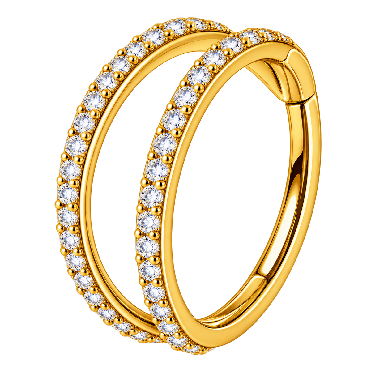 Piercing Titanium Argola Braga Dupla (2 Lados) | Linha Premium