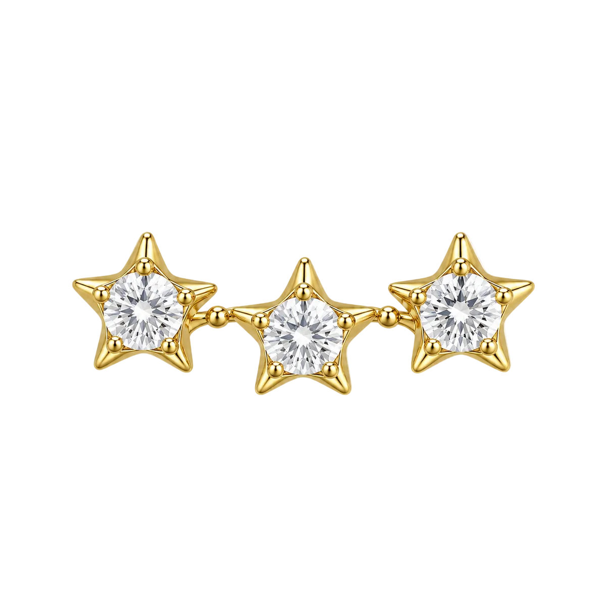 Piercing Titanium Labret Trio Estrela | Linha Essencial