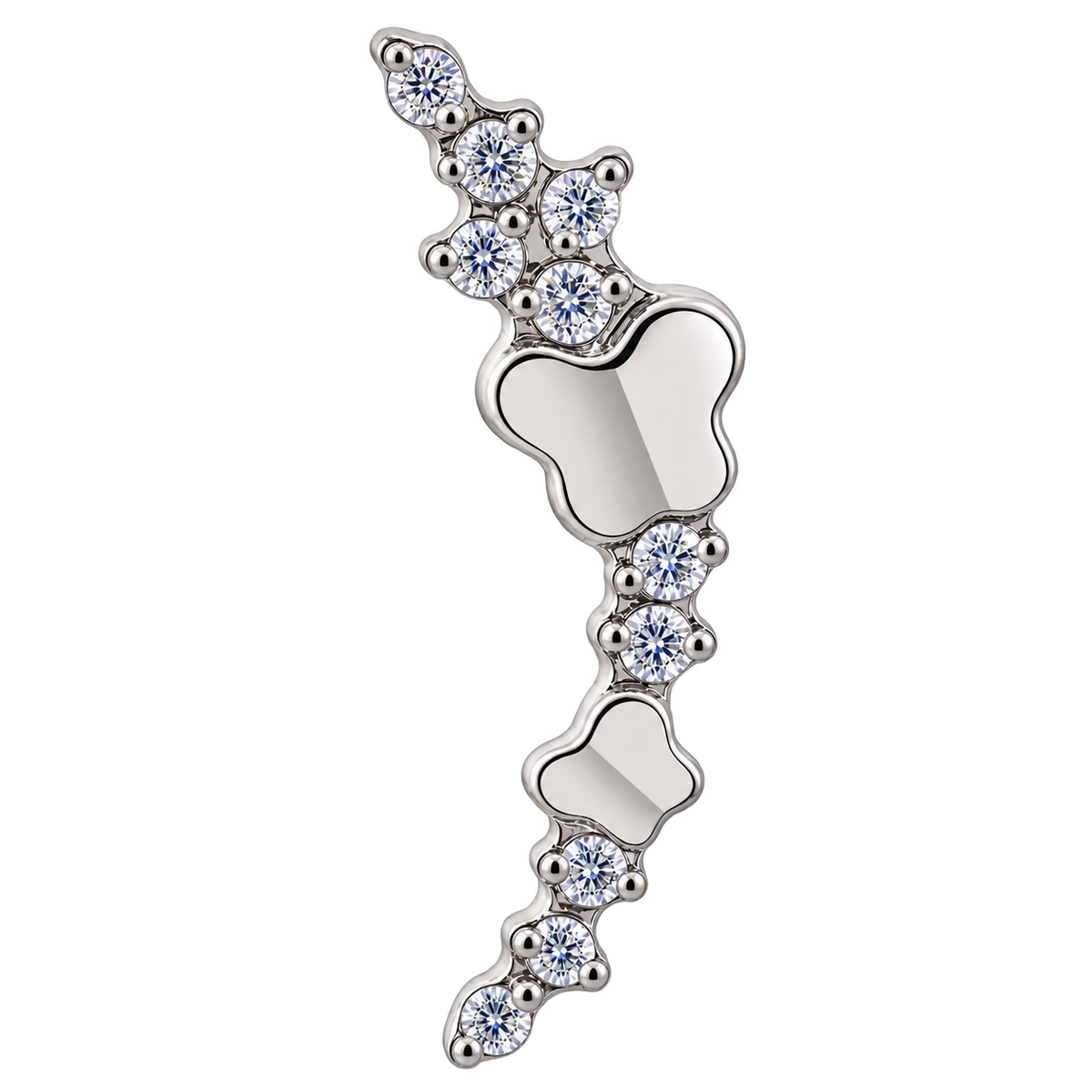 Piercing Titanium Labret Cascata Borboletinha | Linha Premium