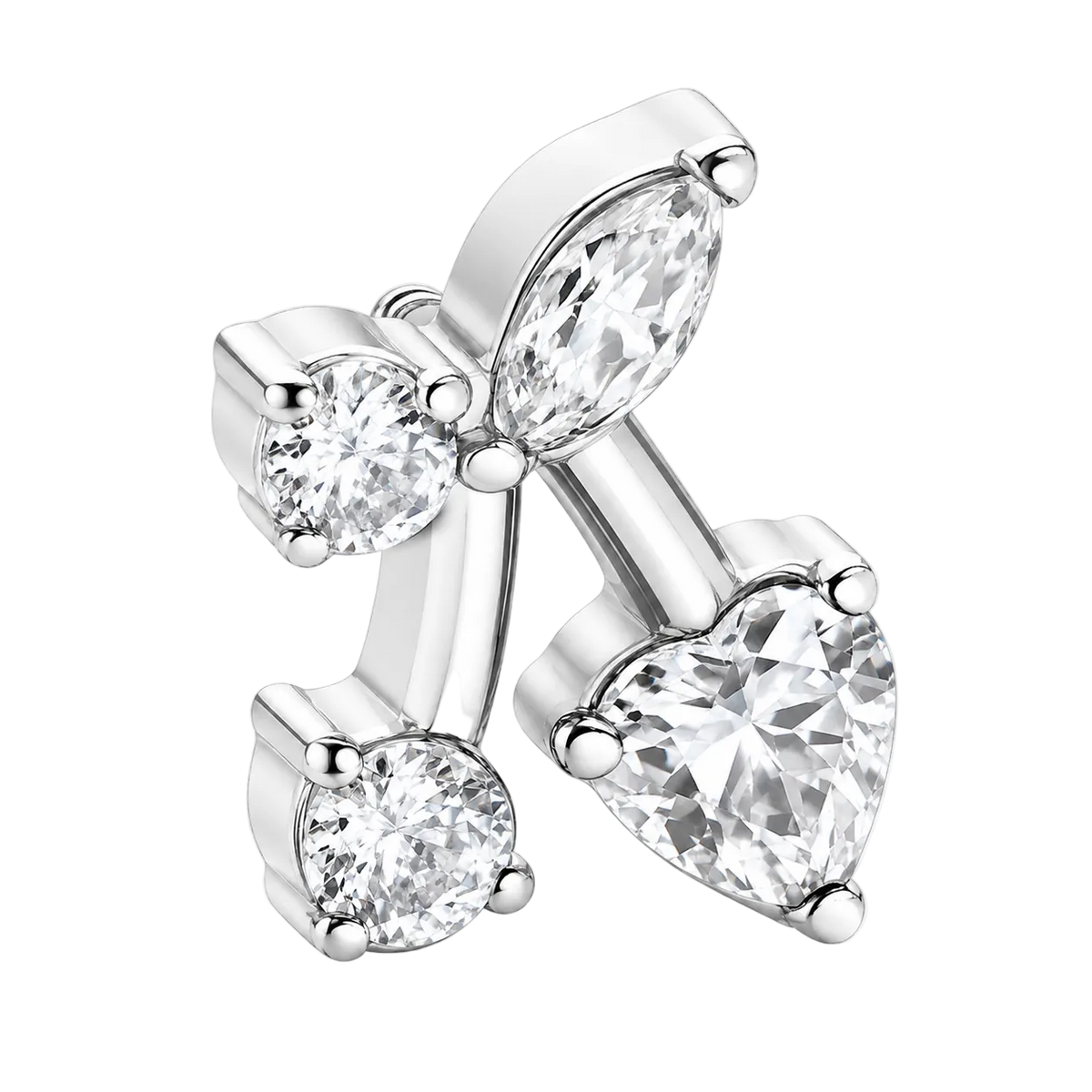 Piercing Titanium Labret Cereja | Linha Premium