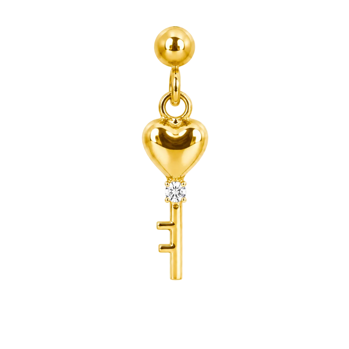 Piercing Titanium Labret Chave Pendente | Linha Essencial