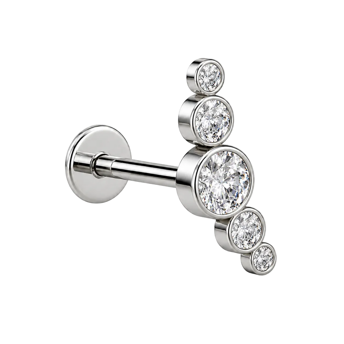 Piercing Titanium Labret Cluster 5 | Linha Essencial