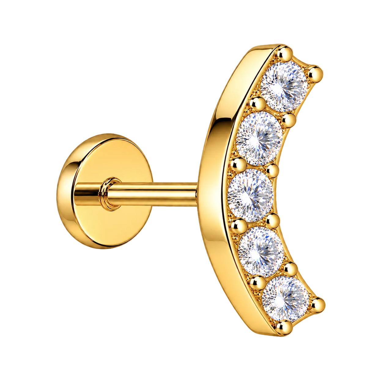 Piercing Titanium Labret Curve 5 cz | Linha Essencial