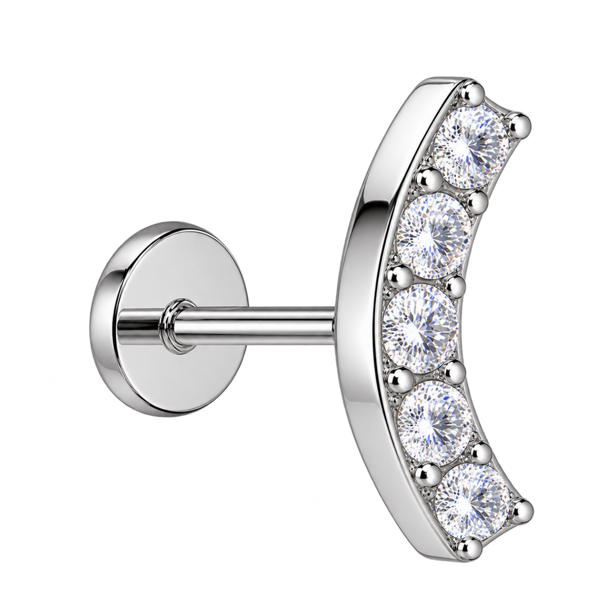 Piercing Titanium Labret Curve 5 cz | Linha Essencial
