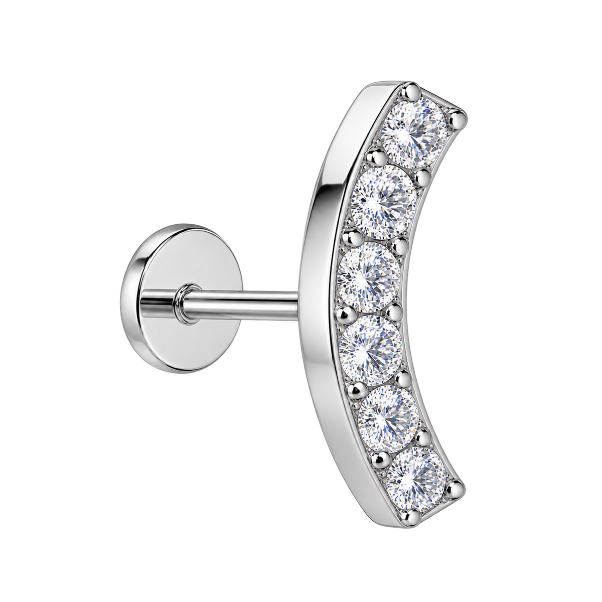 Piercing Titanium Labret Curve GRANDE | Linha Premium