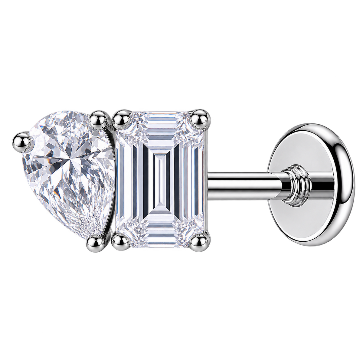 Piercing Titanium Labret Dupla forma | Linha Premium