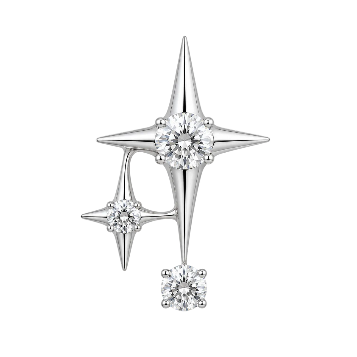 Piercing Titanium Labret Estrela do Norte Dupla | Linha Essencial