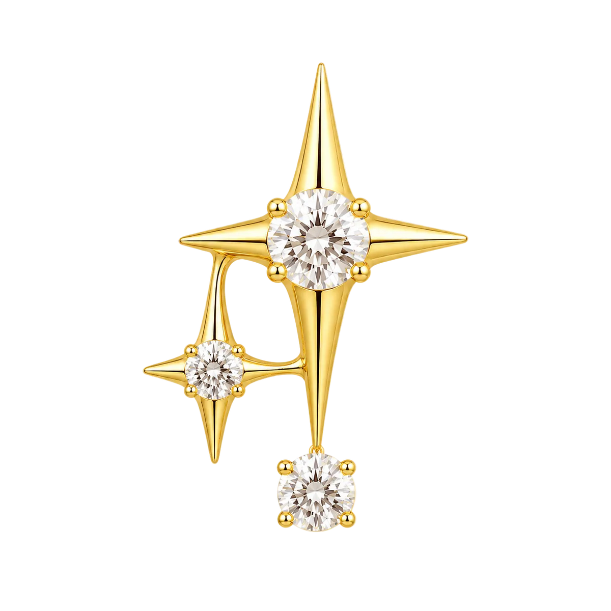 Piercing Titanium Labret Estrela do Norte Dupla | Linha Essencial