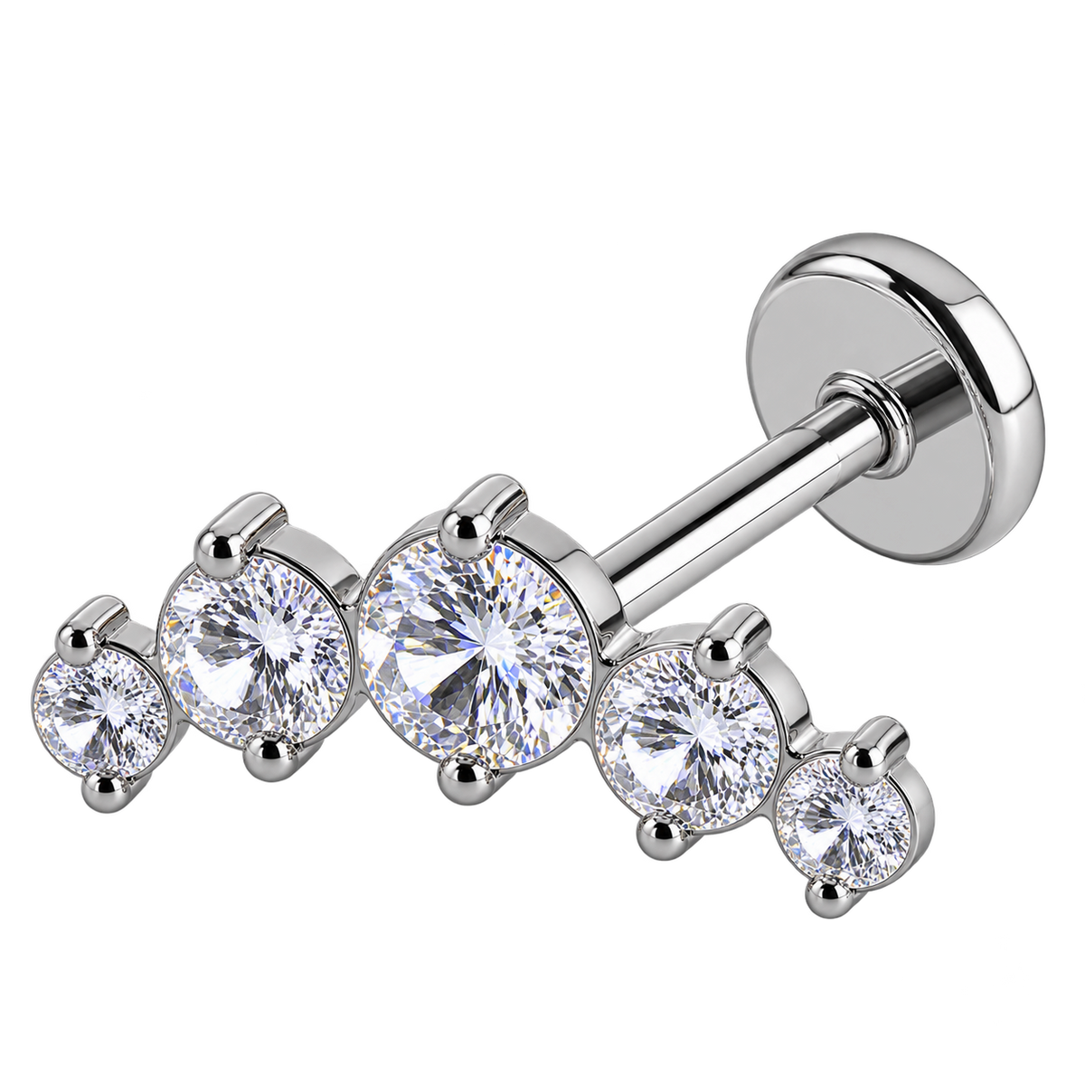 Piercing Titanium Labret Five Garra | Linha Premium