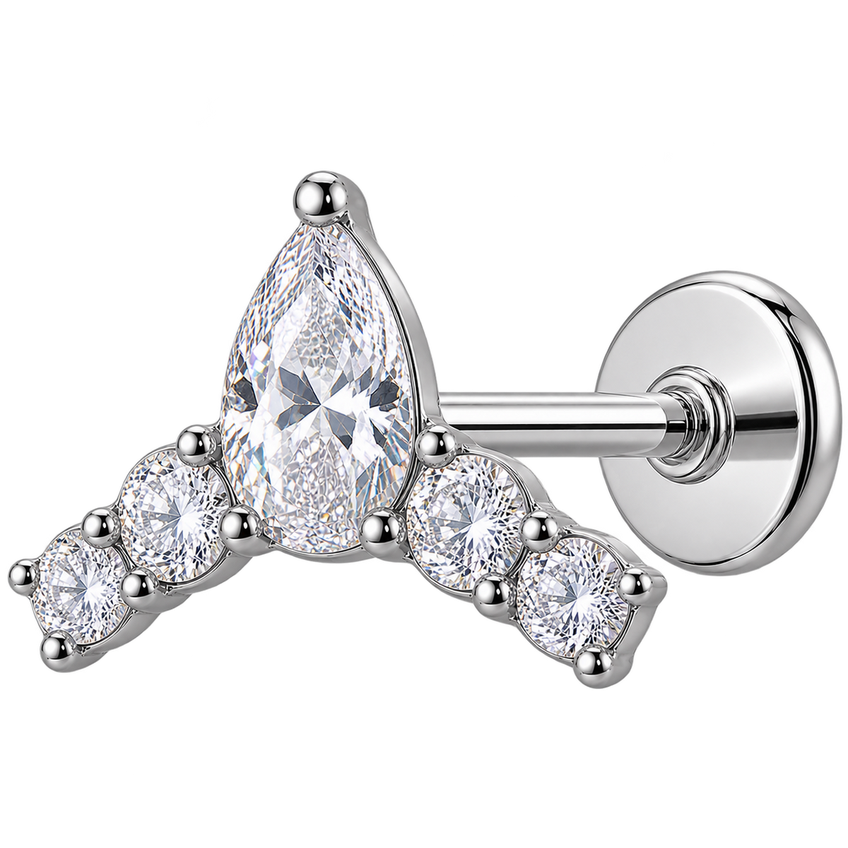 Piercing Titanium Labret Five Gota | Linha Premium
