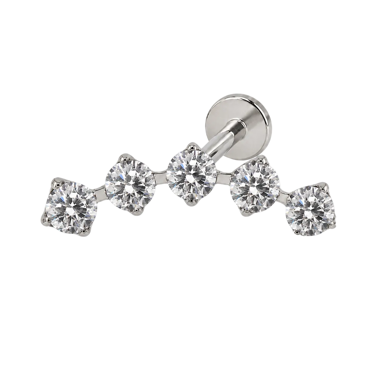 Piercing Titanium Labret Cascata Five Se pa ra da | Linha Premium