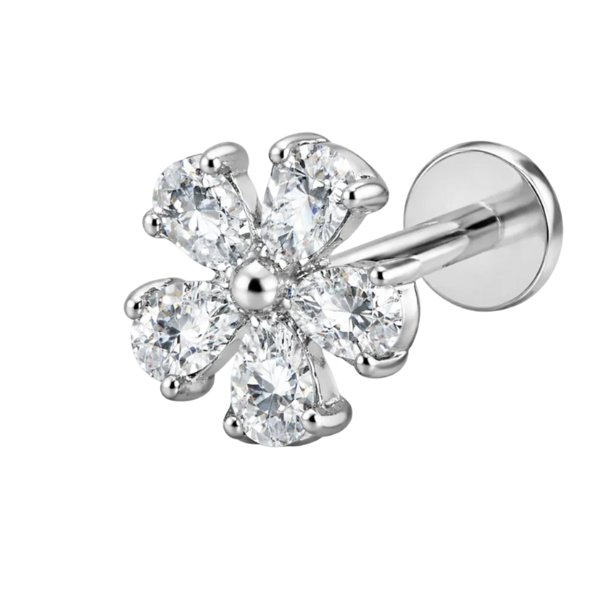 Piercing Titanium Labret FLOR 5 | Linha Premium