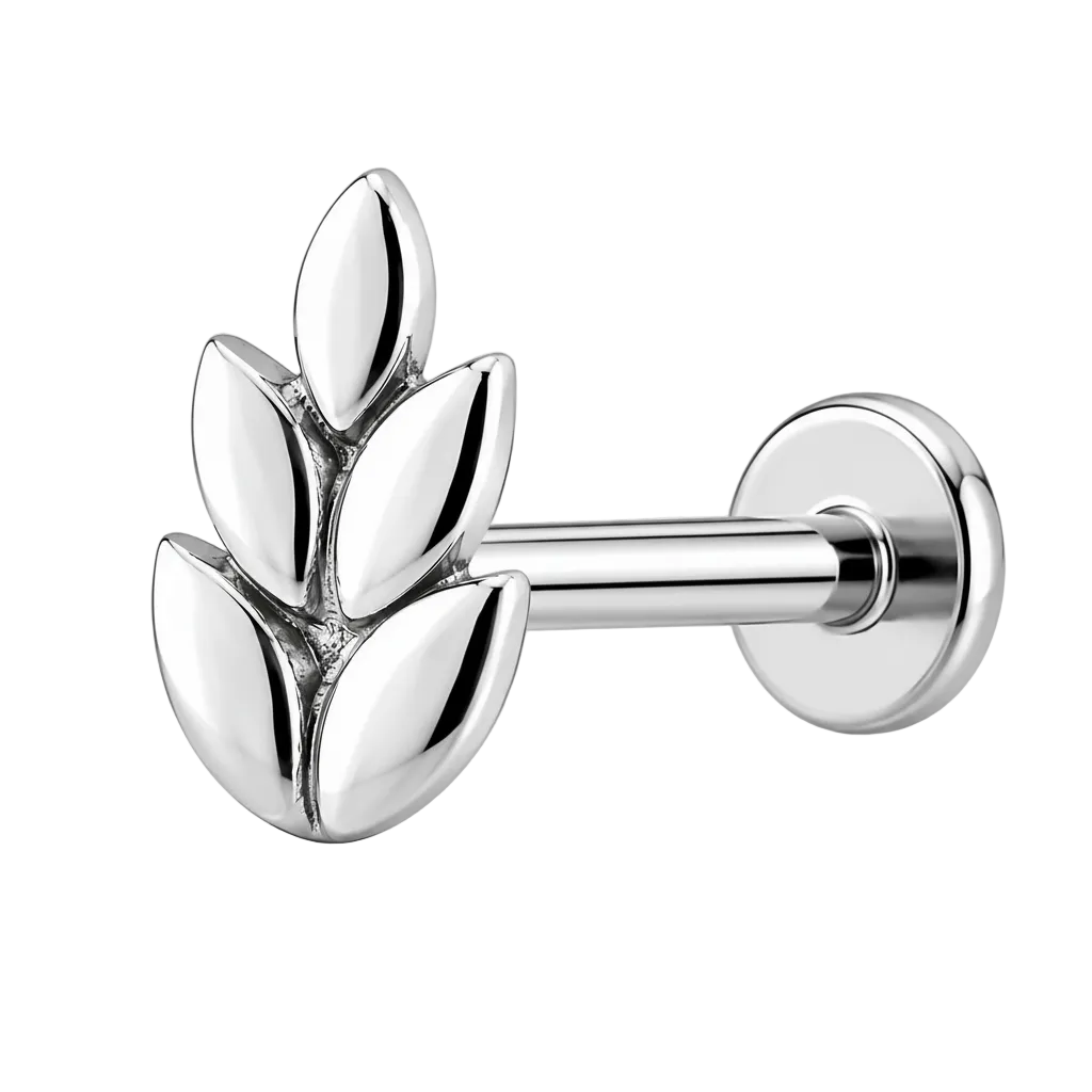Piercing Titanium Labret Folhinha | Linha Essencial