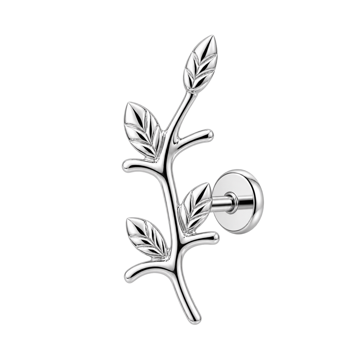 Piercing Titanium Labret Galho Liso | Linha Essencial