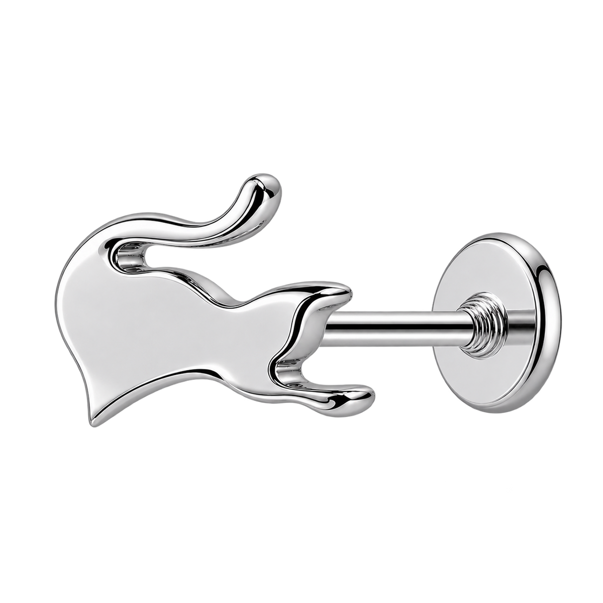 Piercing Titanium Labret Gato Liso | Linha Essencial