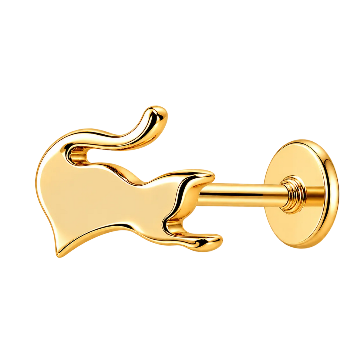 Piercing Titanium Labret Gato Liso | Linha Essencial