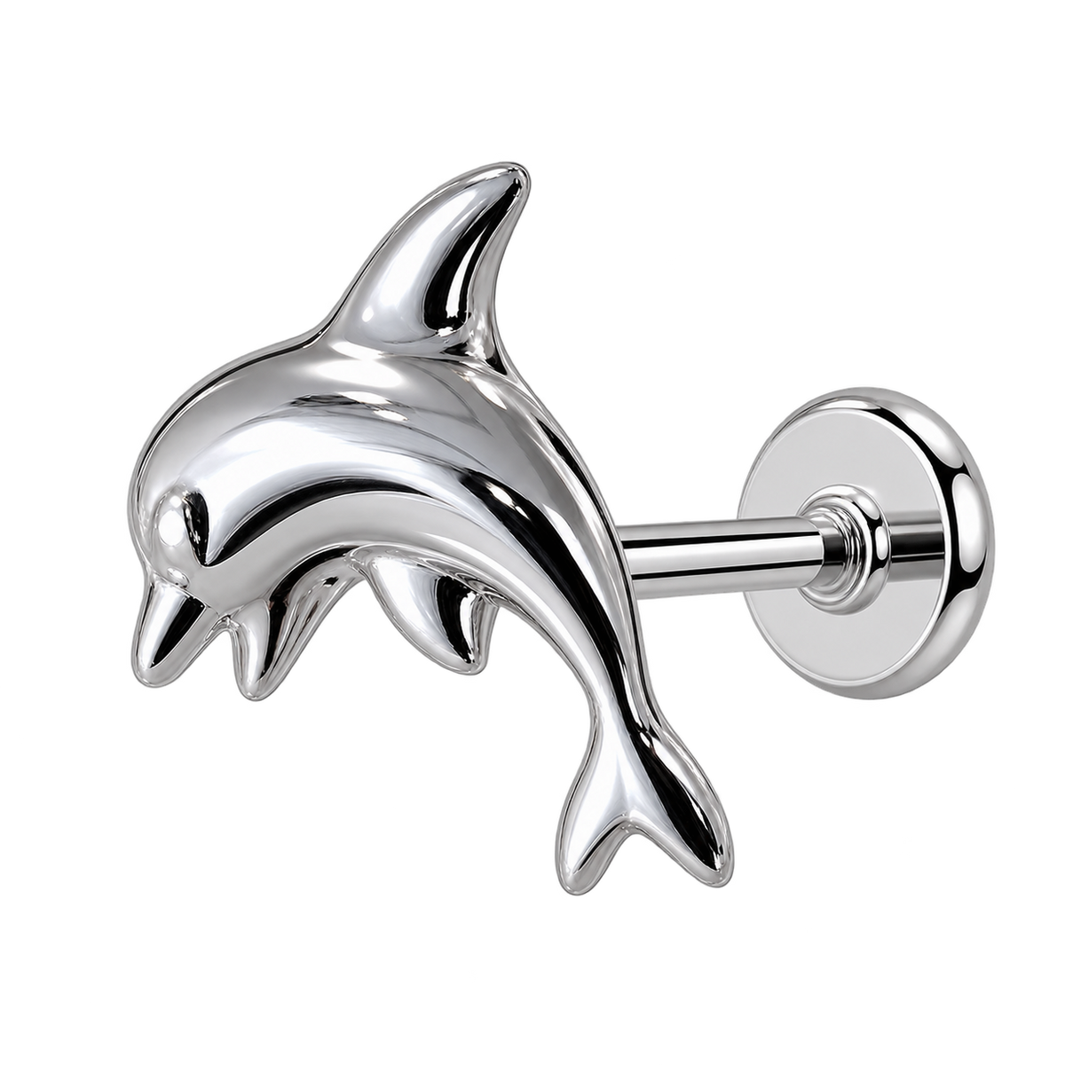 Piercing Titanium Labret Golfinho | Linha Essencial