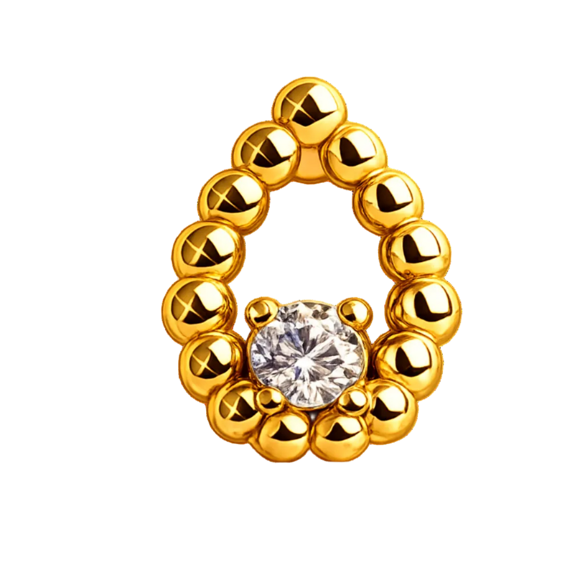 Piercing Titanium Labret Gota Esfera | Linha Essencial