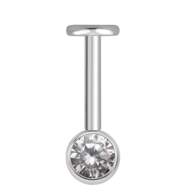 Labret Ponto de Luz Californiano Vertical - Titanium