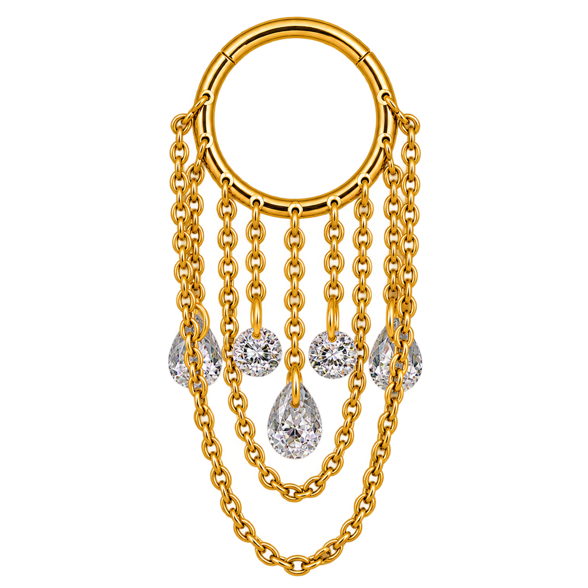 Piercing Titanium Argola India Chain | Linha Premium