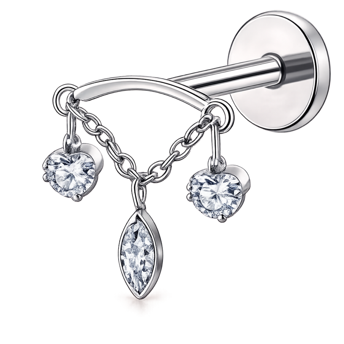 Piercing Titanium Labret Invictus Pendentes | Linha Premium