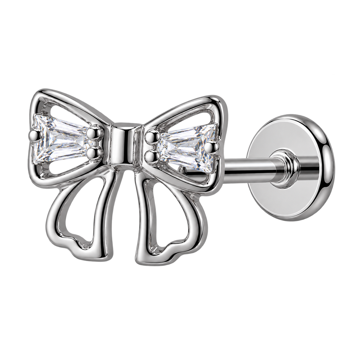Piercing Titanium Labret Laço CZ | Linha Essencial