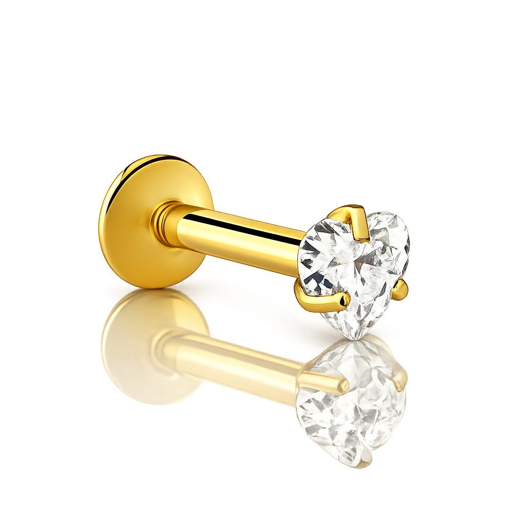 Piercing Titanium Labret Ponto de Luz RIG GARRA Formas | Linha Essencial