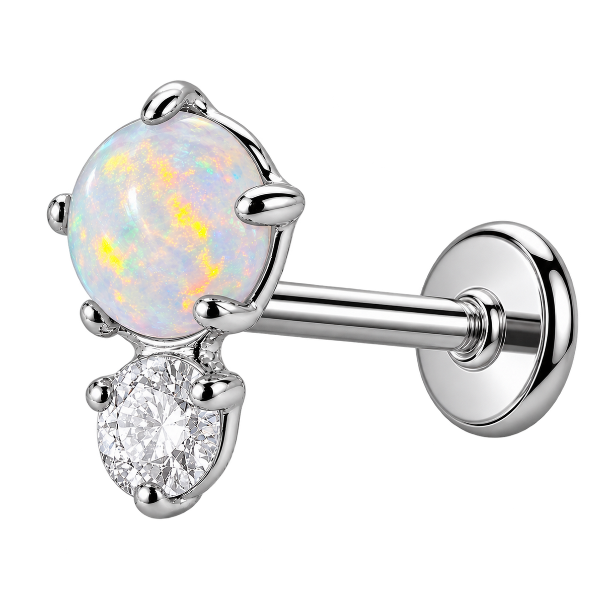 Piercing Titanium Labret Ponto de Luz RIG GARRA Duplo | Linha Essencial