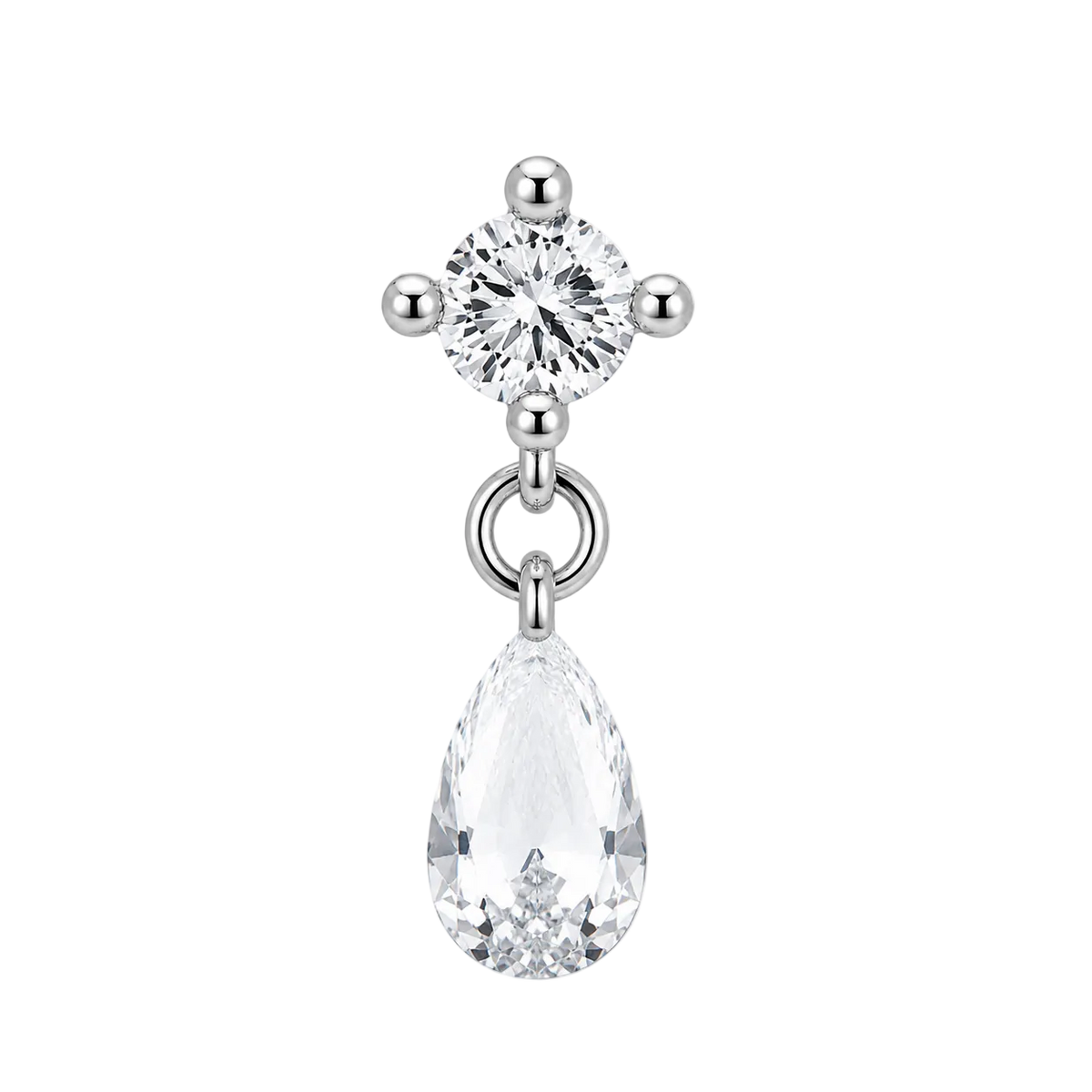 Piercing Titanium Labret Pontos de Luz c/ Pendentes DIVERSOS | Linha Essencial