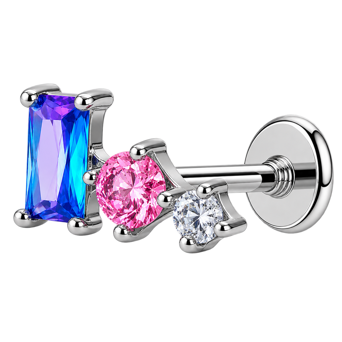 Piercing Titanium Labret Mix Color | Linha Premium