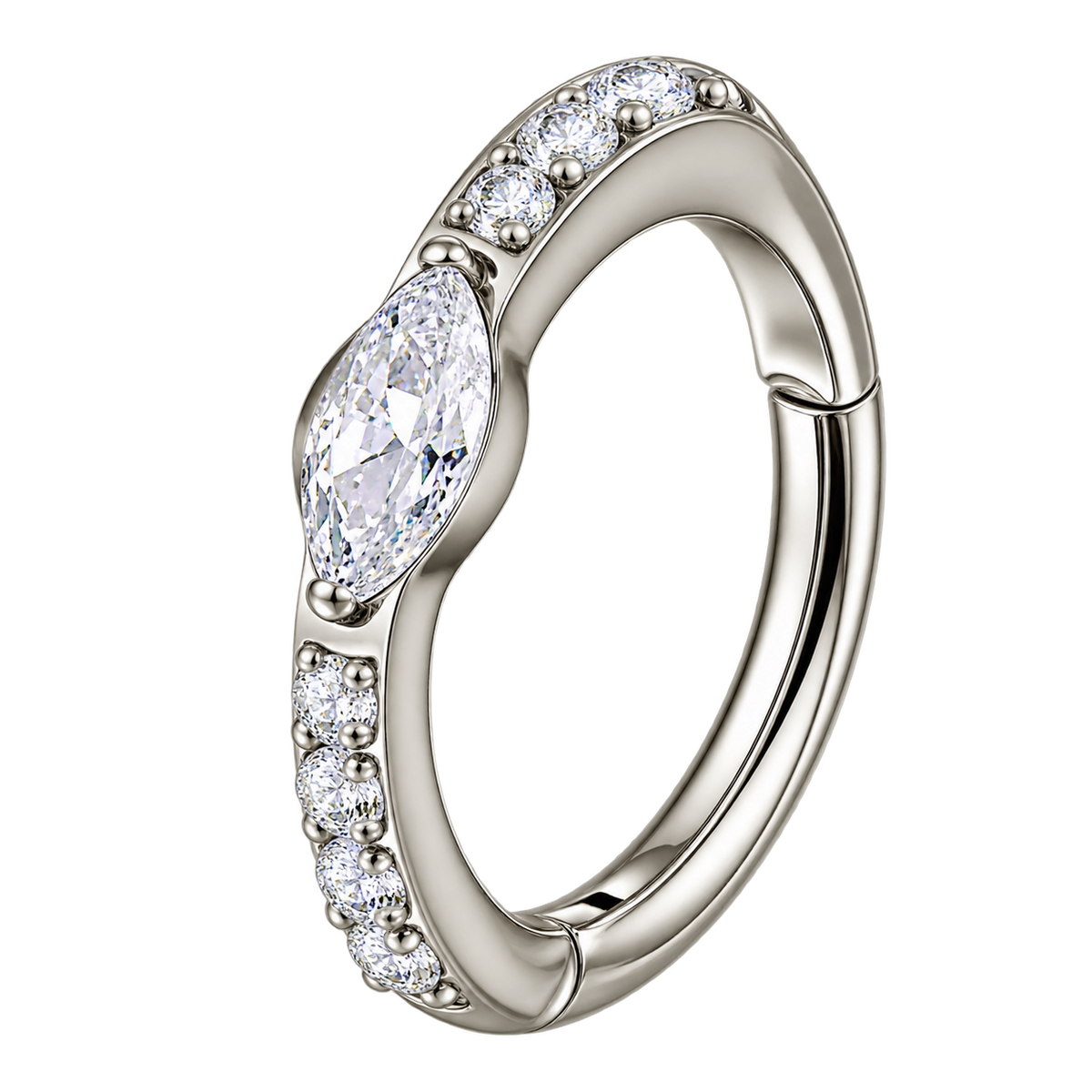Piercing Titanium Argola Novo Pingo | Linha Premium