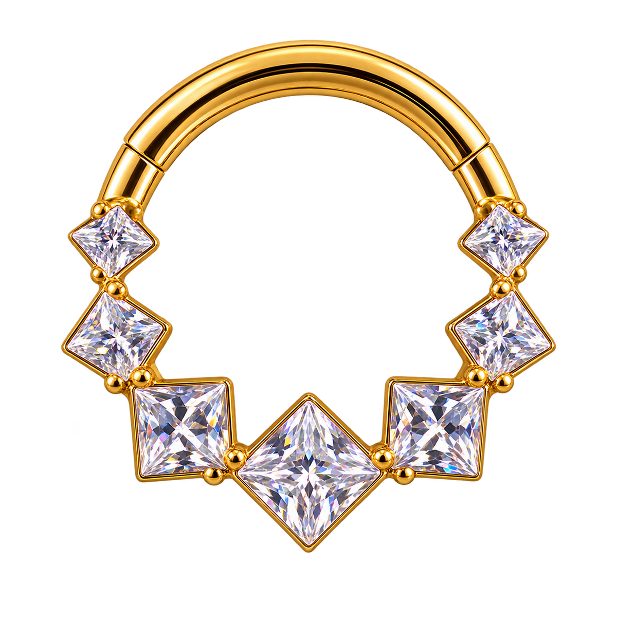 Piercing Titanium Argola Paris Quadrado (Daith e Septo) | Linha Premium