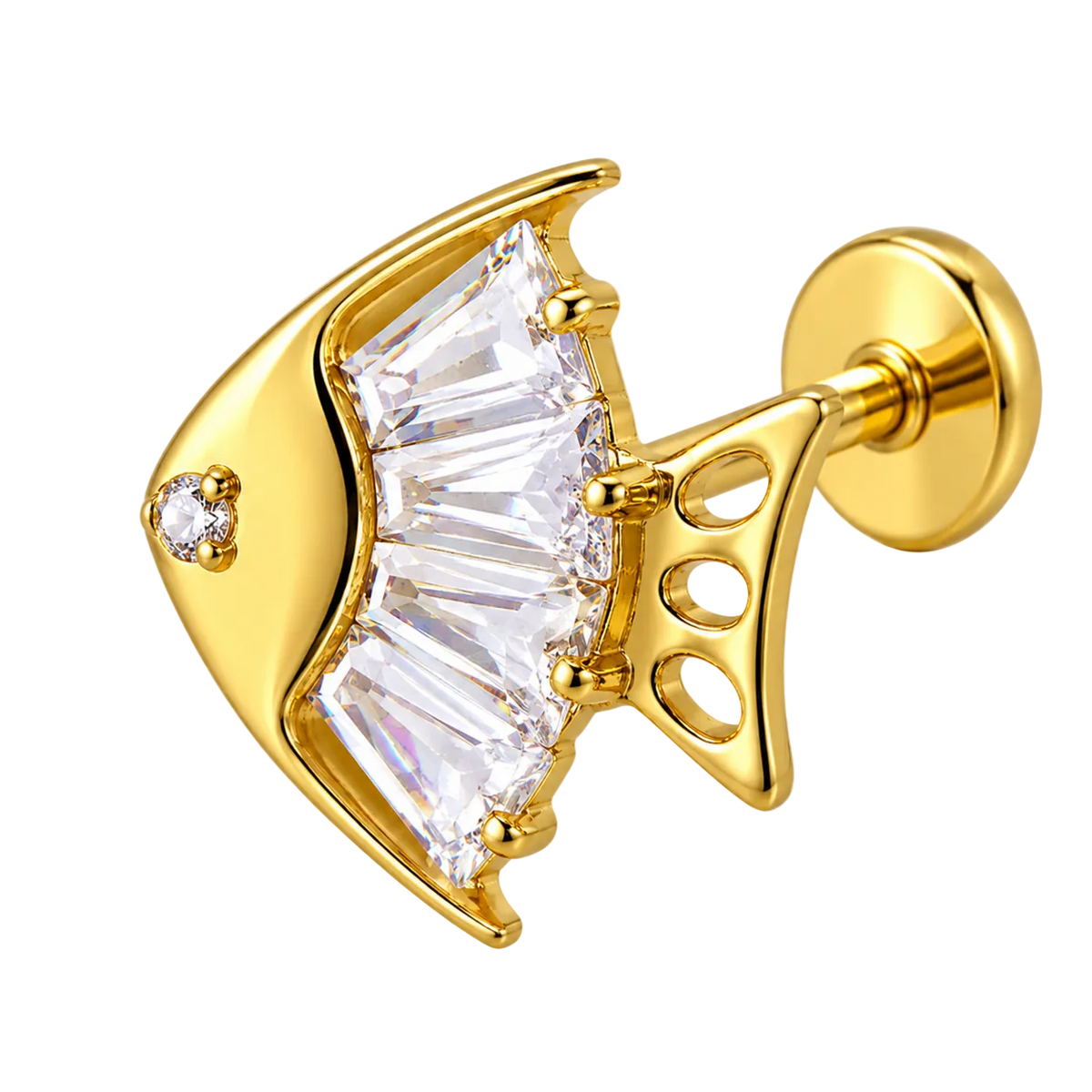 Piercing Titanium Labret Peixe | Linha Premium