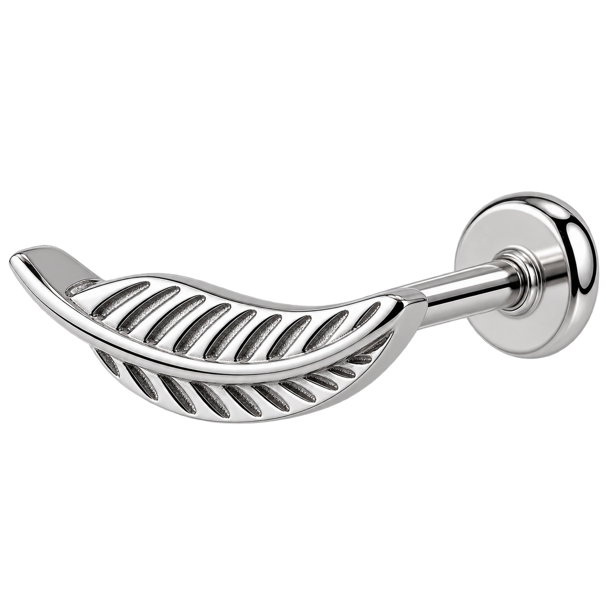 Piercing Titanium Labret Pena Lisa | Linha Essencial