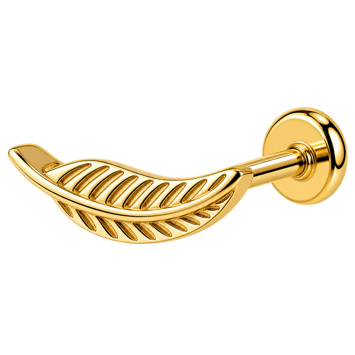 Piercing Titanium Labret Pena Lisa | Linha Essencial