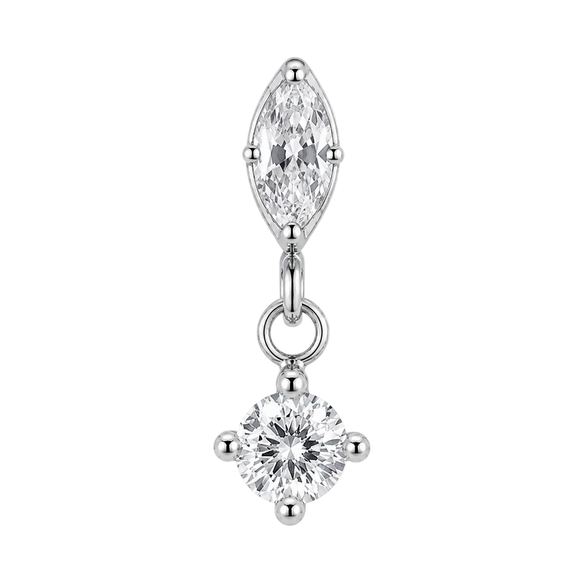 Piercing Titanium Labret Pontos de Luz c/ Pendentes DIVERSOS | Linha Essencial