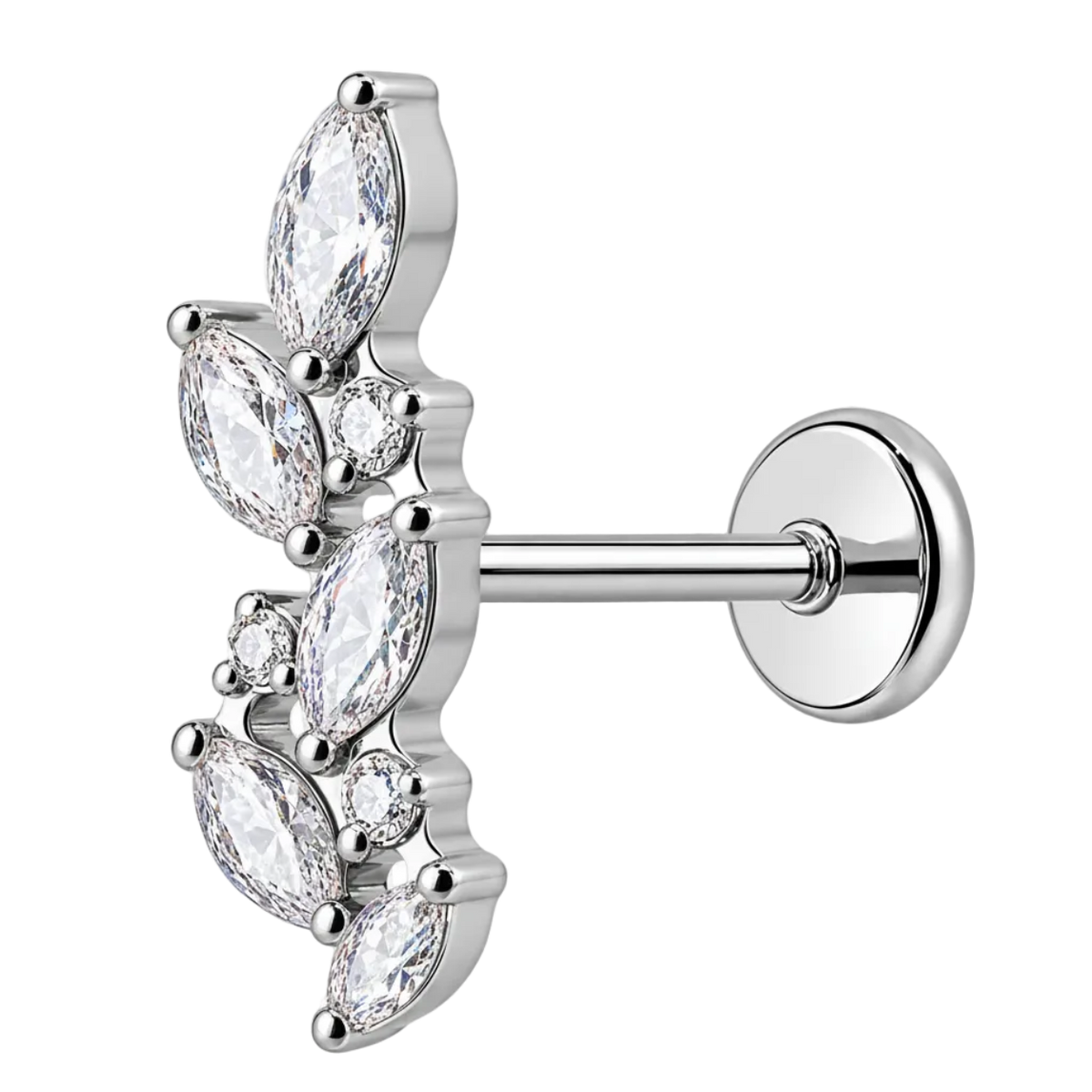 Piercing Titanium Labret Primavera Luxo | Linha Premium