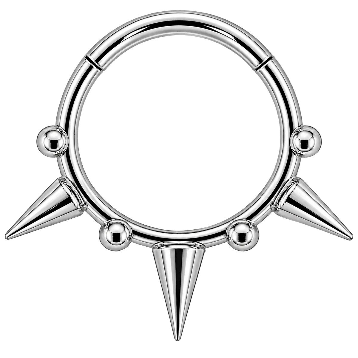 Piercing Titanium Argola Sesimbra Spike (Daith e Septo) | Linha Essencial