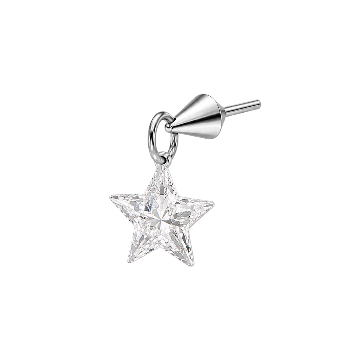 Piercing Titanium Labret Pontos de Luz c/ Pendentes DIVERSOS | Linha Essencial