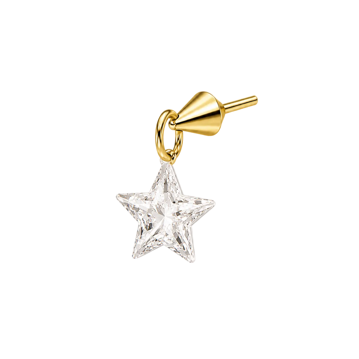 Piercing Titanium Labret Pontos de Luz c/ Pendentes DIVERSOS | Linha Essencial