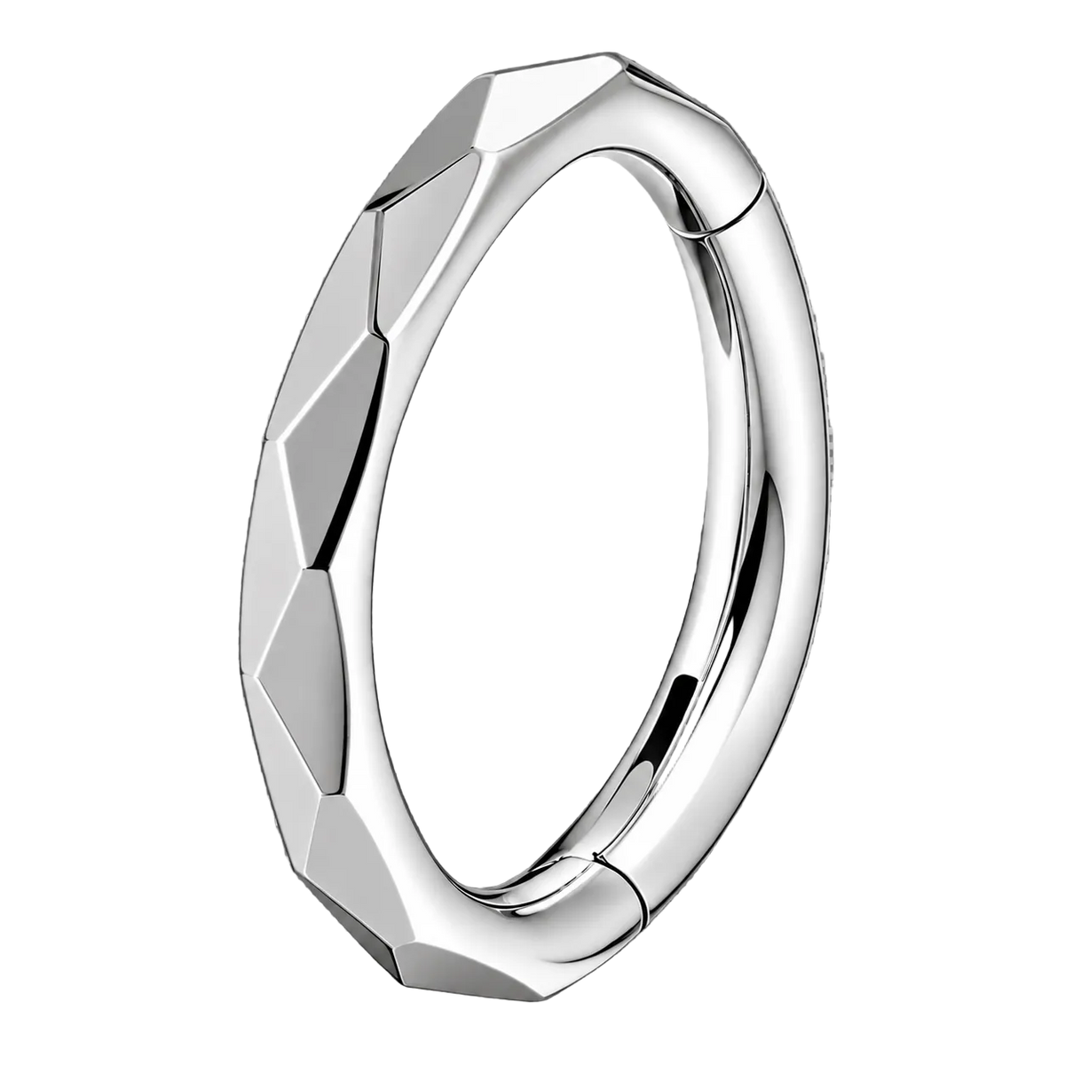 Piercing Titanium Argola Timor Lisa com Recortes | Linha Premium